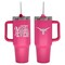 40oz Pink Stainless Steel Colossal Tumbler, Etched, Best Mom Ever Design, University of Texas